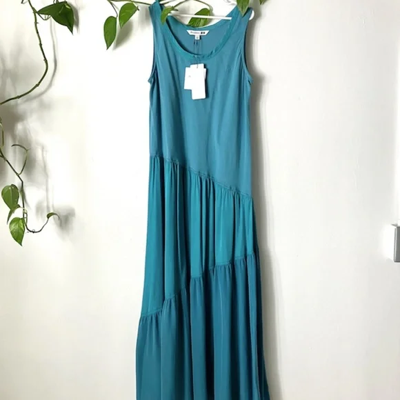 NWT J.W. Anderson Uniqlo Color-block Zig-zag Tiered Dress - Picture 4 of 9